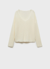 Wholesale Custom Women's Off-Shoulder Two-Piece Knit Sweater in Cream – Stylish and Comfortable for B2B