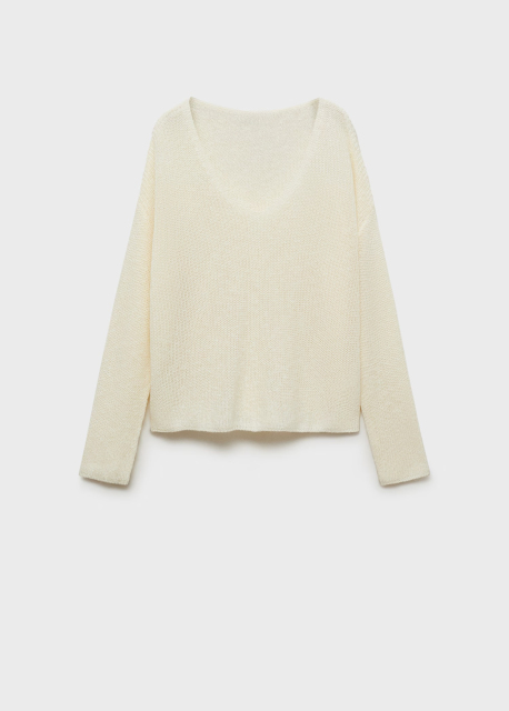 Wholesale Custom Women's Off-Shoulder Two-Piece Knit Sweater in Cream – Stylish and Comfortable for B2B