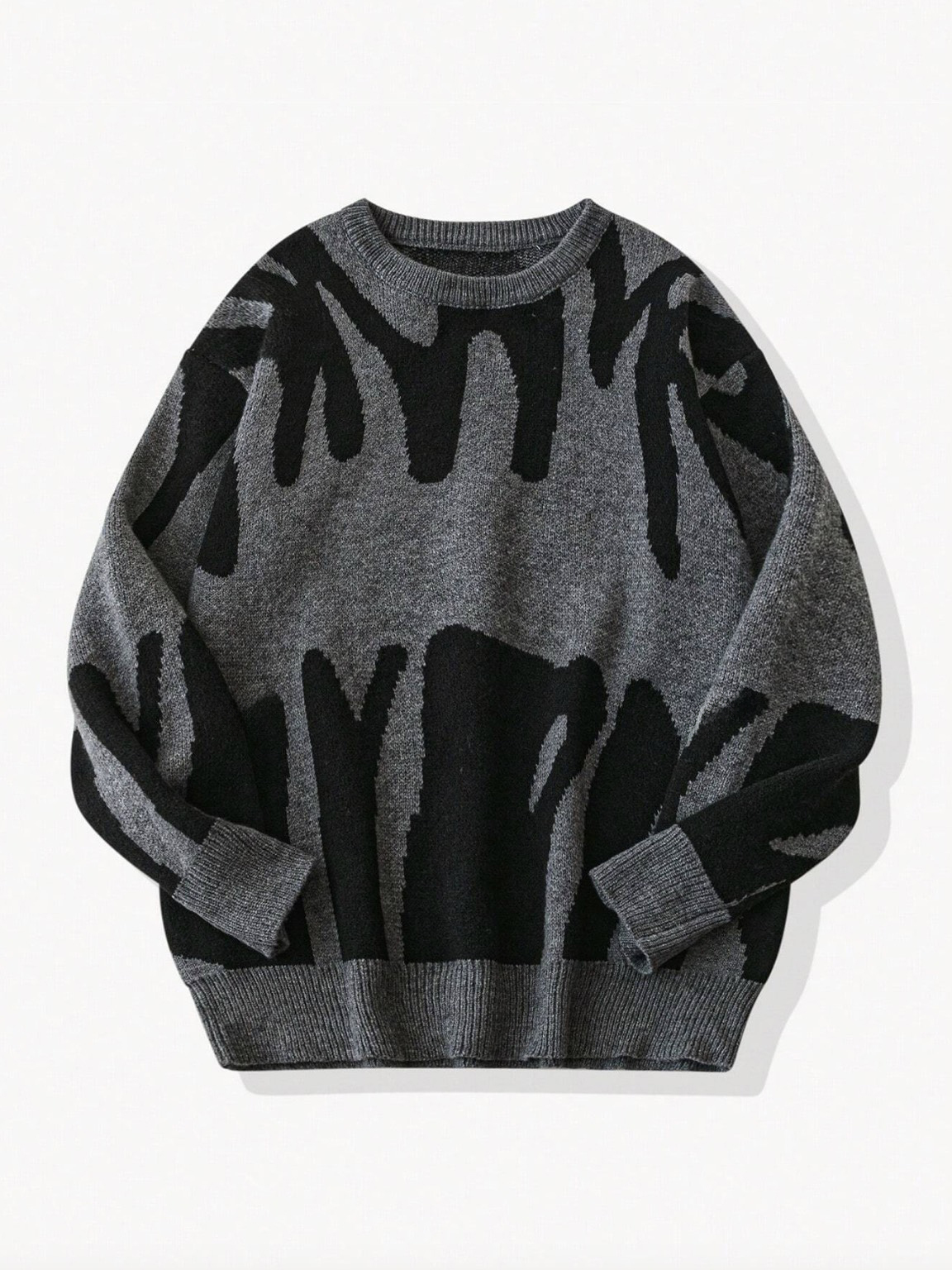 Customizable OEM/ODM Abstract Pattern Crewneck Sweater | Wholesale Fashion Sweaters for Retailers