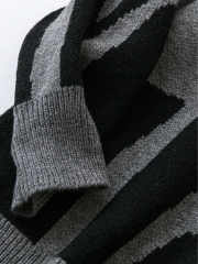 Customizable OEM/ODM Abstract Pattern Crewneck Sweater | Wholesale Fashion Sweaters for Retailers