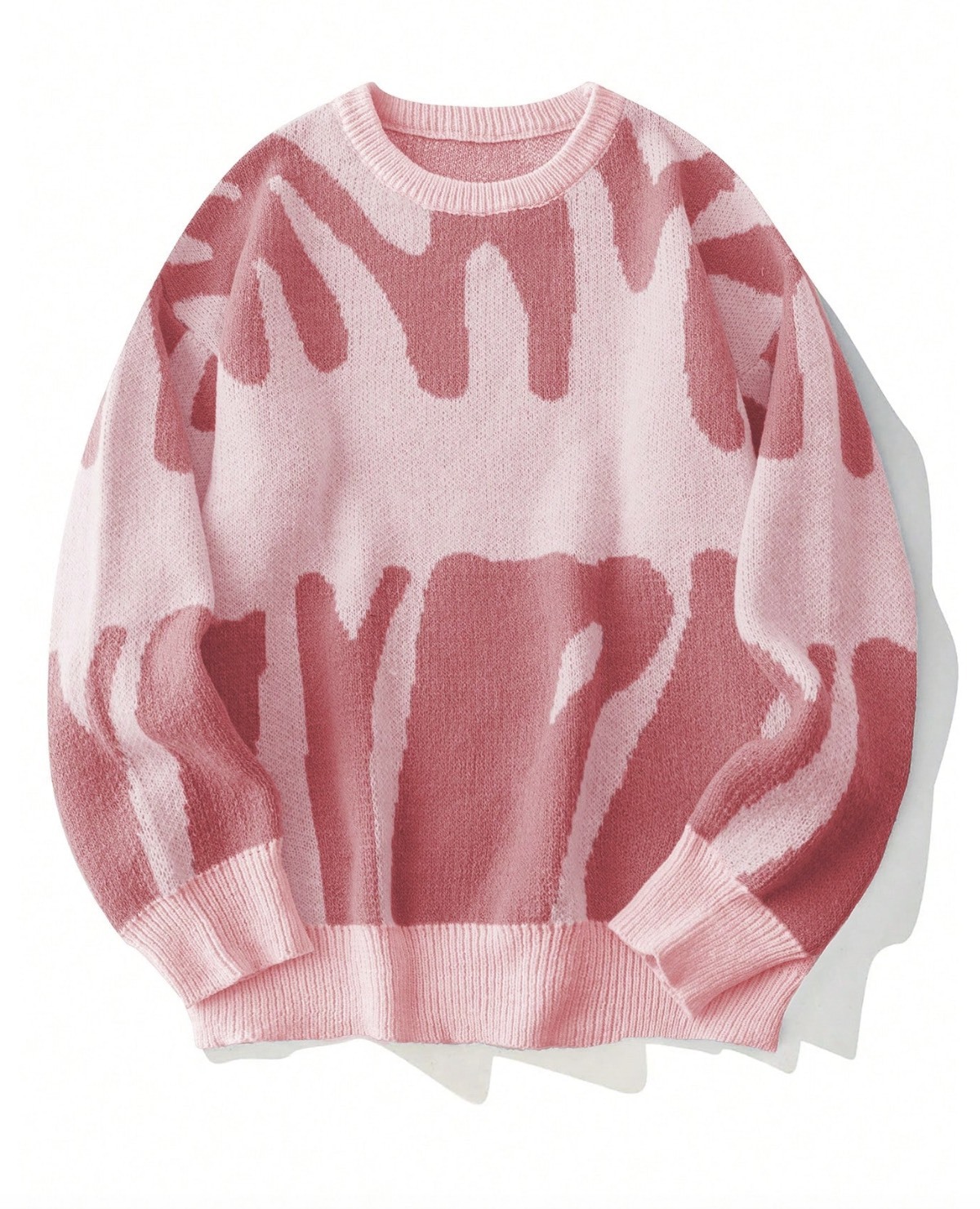 Customizable OEM/ODM Abstract Pattern Crewneck Sweater | Wholesale Fashion Sweaters for Retailers