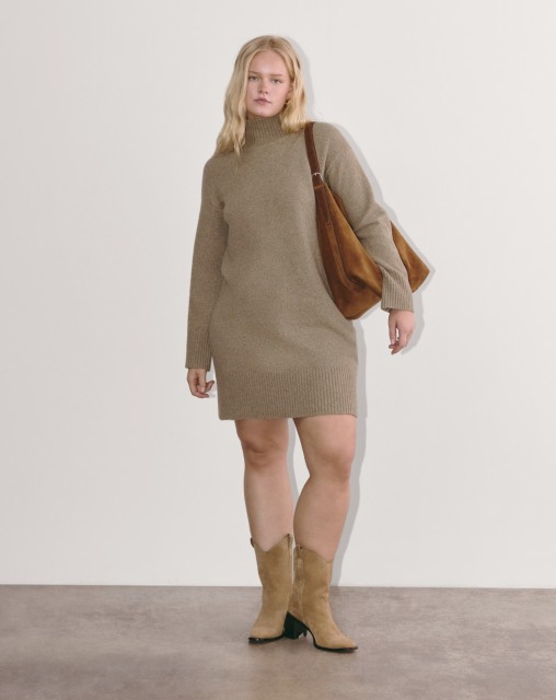 Customized Cozy Knit Turtleneck Sweater Dress | Wholesale & OEM Manufacturer | Jubaodi