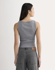 OEM Available Sleeveless Crop Top in Heather Grey | Custom Wholesale Manufacturer | Jubaodi