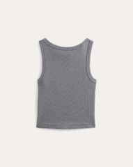 OEM Available Sleeveless Crop Top in Heather Grey | Custom Wholesale Manufacturer | Jubaodi