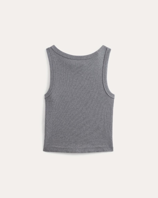 OEM Available Sleeveless Crop Top in Heather Grey | Custom Wholesale Manufacturer | Jubaodi