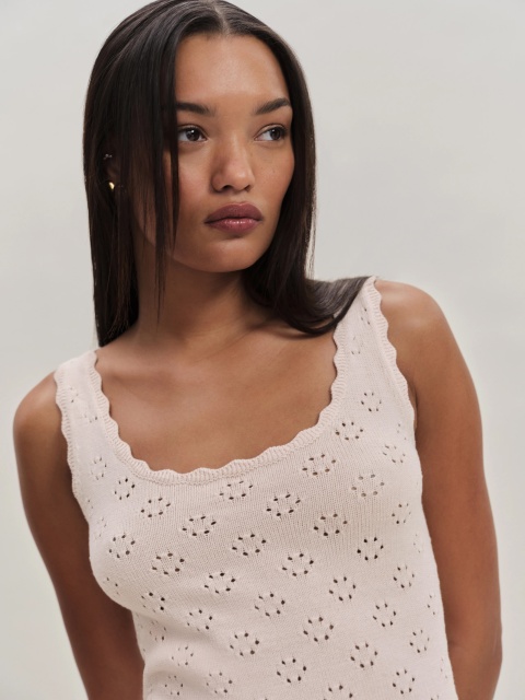 Personalized Pink Lace-Detail Knit Slip Dress - Customizable & Wholesale Options for Retailers