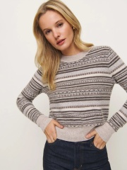 Made-to-Order Striped Knit Sweater with Crew Neck – Customizable Apparel for Wholesale Orders