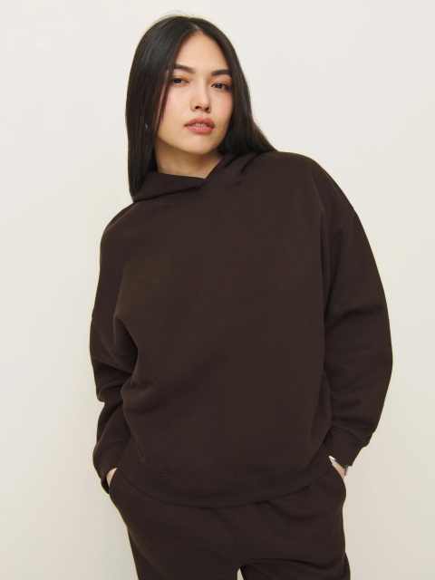 Factory Direct Cozy Brown Oversized Hoodie – Premium Customizable Sweatshirt for Bulk Orders