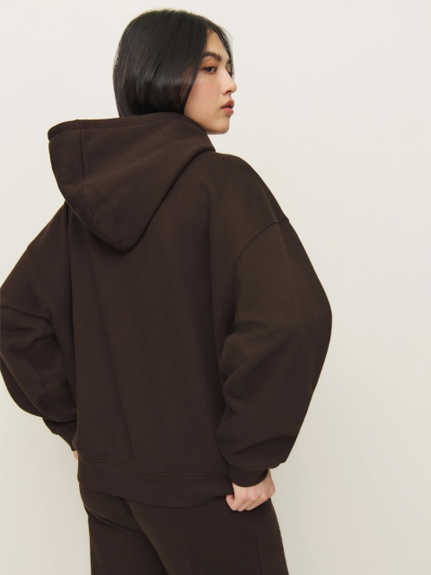 Factory Direct Cozy Brown Oversized Hoodie – Premium Customizable Sweatshirt for Bulk Orders
