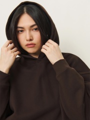 Factory Direct Cozy Brown Oversized Hoodie – Premium Customizable Sweatshirt for Bulk Orders