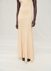 Custom Chic Beige Ribbed Knit Maxi Dress | Wholesale & OEM Apparel by Jubaodi