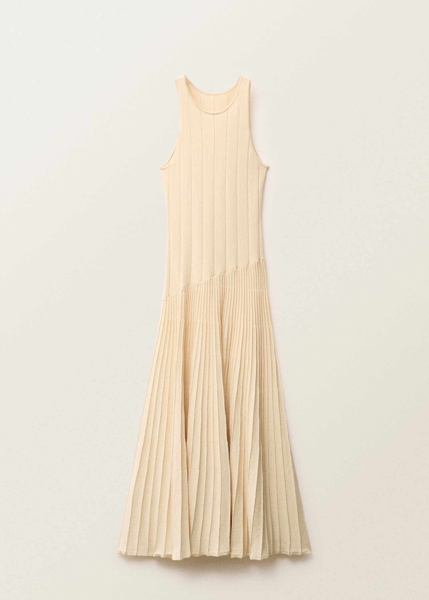 Custom Chic Beige Ribbed Knit Maxi Dress | Wholesale & OEM Apparel by Jubaodi
