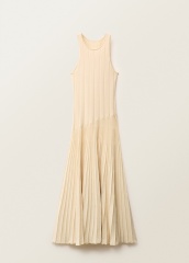 Custom Chic Beige Ribbed Knit Maxi Dress | Wholesale & OEM Apparel by Jubaodi