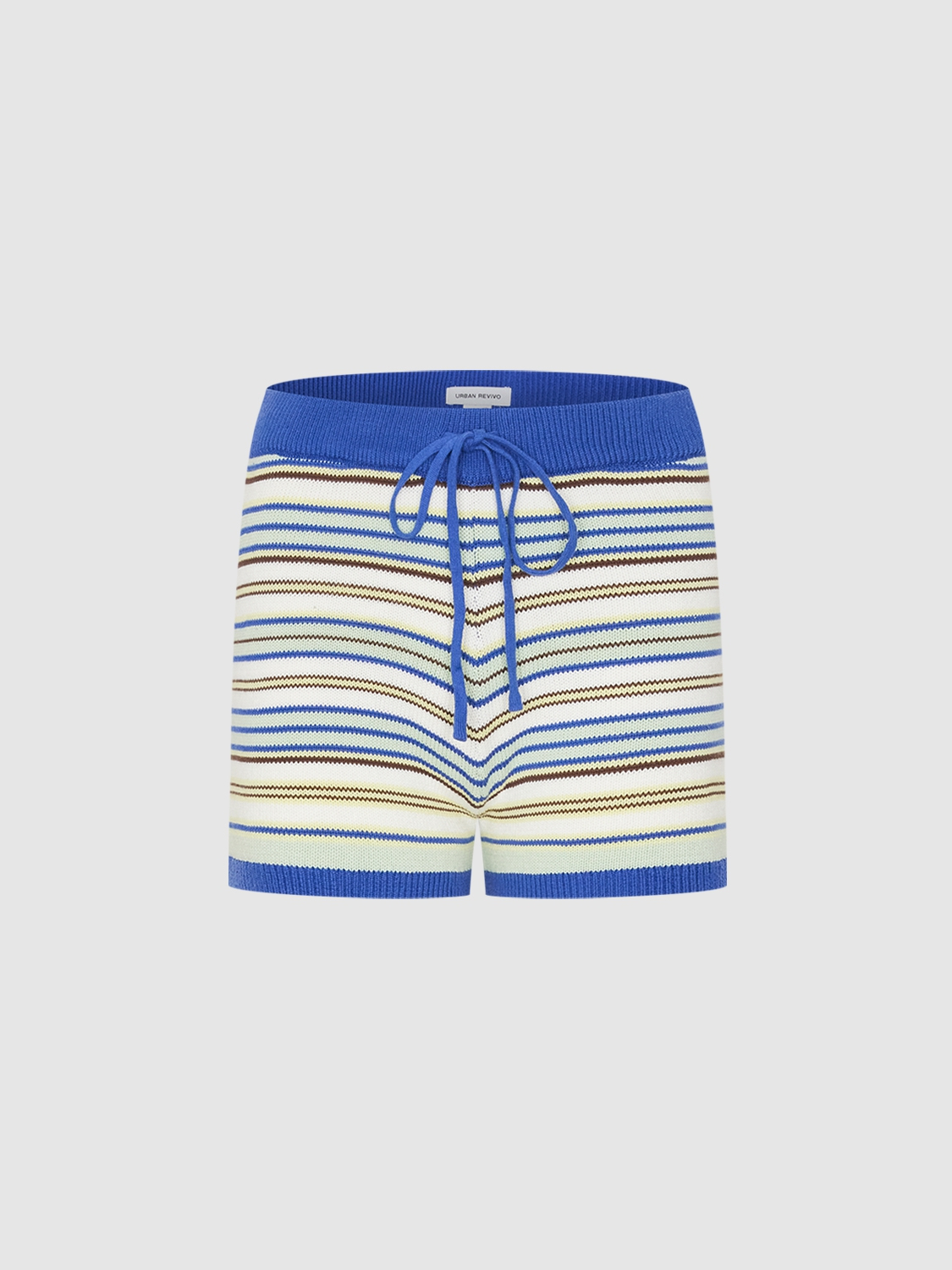 Custom Striped Knit Sweater and Drawstring Shorts Set | Wholesale & OEM Apparel by Jubaodi