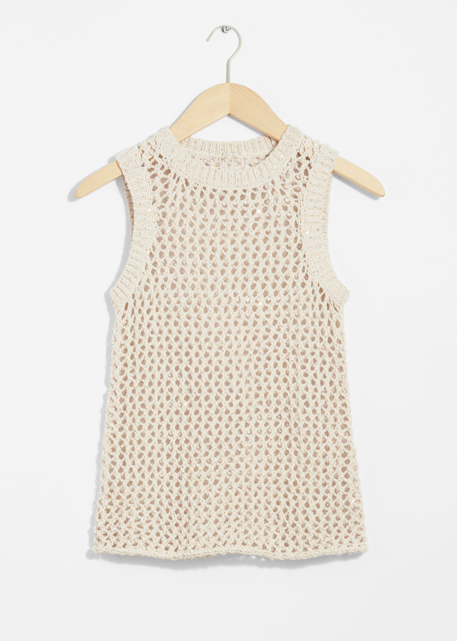 OEM Crochet Knit Sleeveless Top – Breezy Boho Chic Summer Essential | Customizable Wholesale, Bulk Manufacturing & Fashion Design Solutions