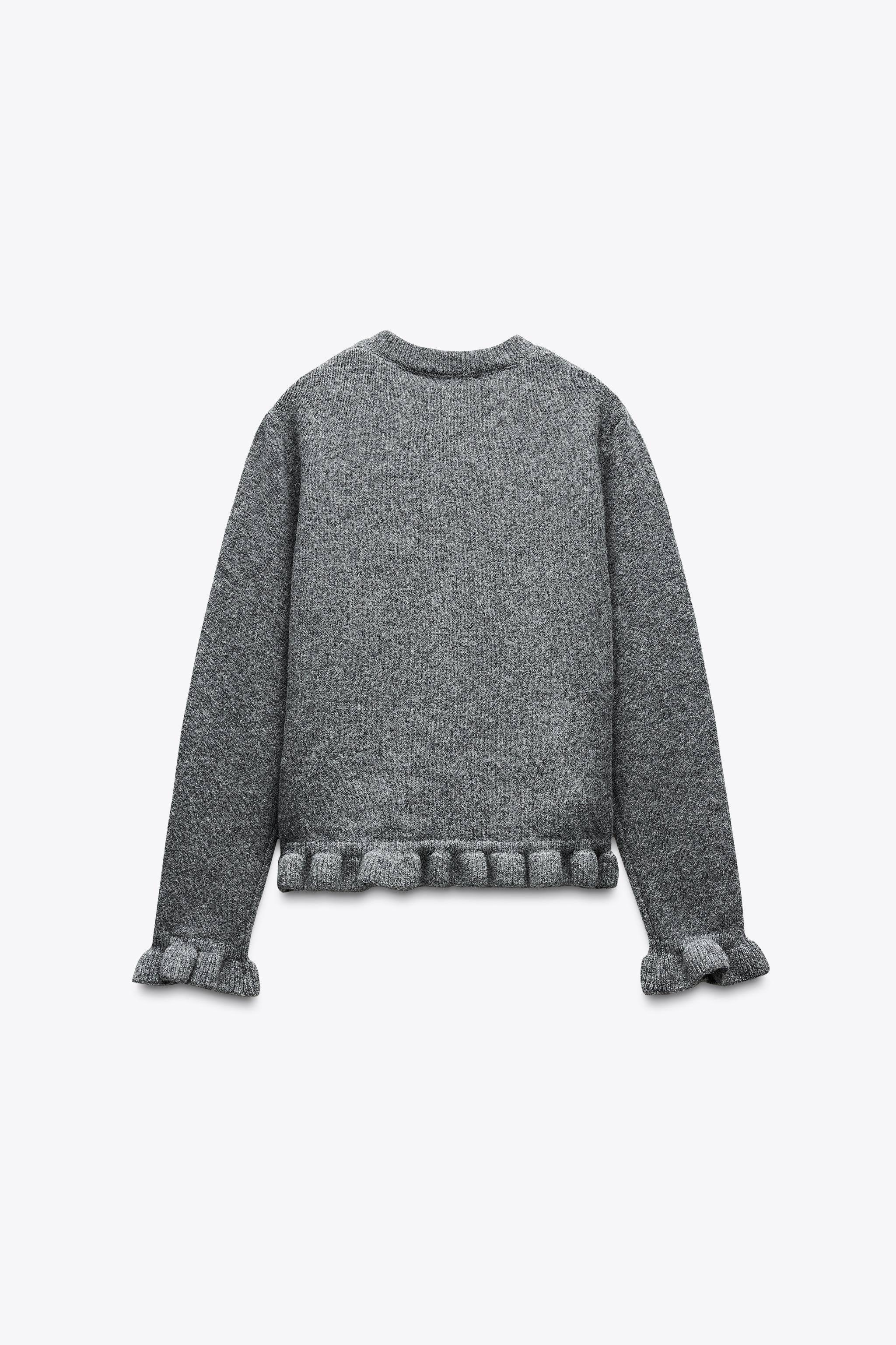 OEM Grey Buttoned Knit Cardigan