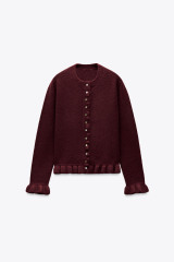 OEM Grey Buttoned Knit Cardigan