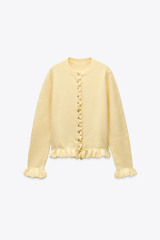 OEM Grey Buttoned Knit Cardigan