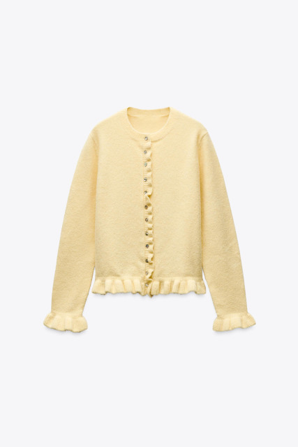 OEM Grey Buttoned Knit Cardigan