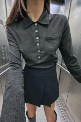 OEM Grey Buttoned Knit Cardigan – Customizable Wholesale, Bulk Manufacturing & Fashion Design