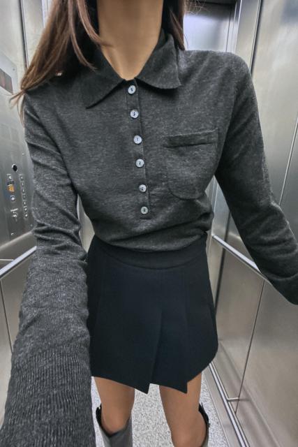 OEM Grey Buttoned Knit Cardigan – Customizable Wholesale, Bulk Manufacturing & Fashion Design