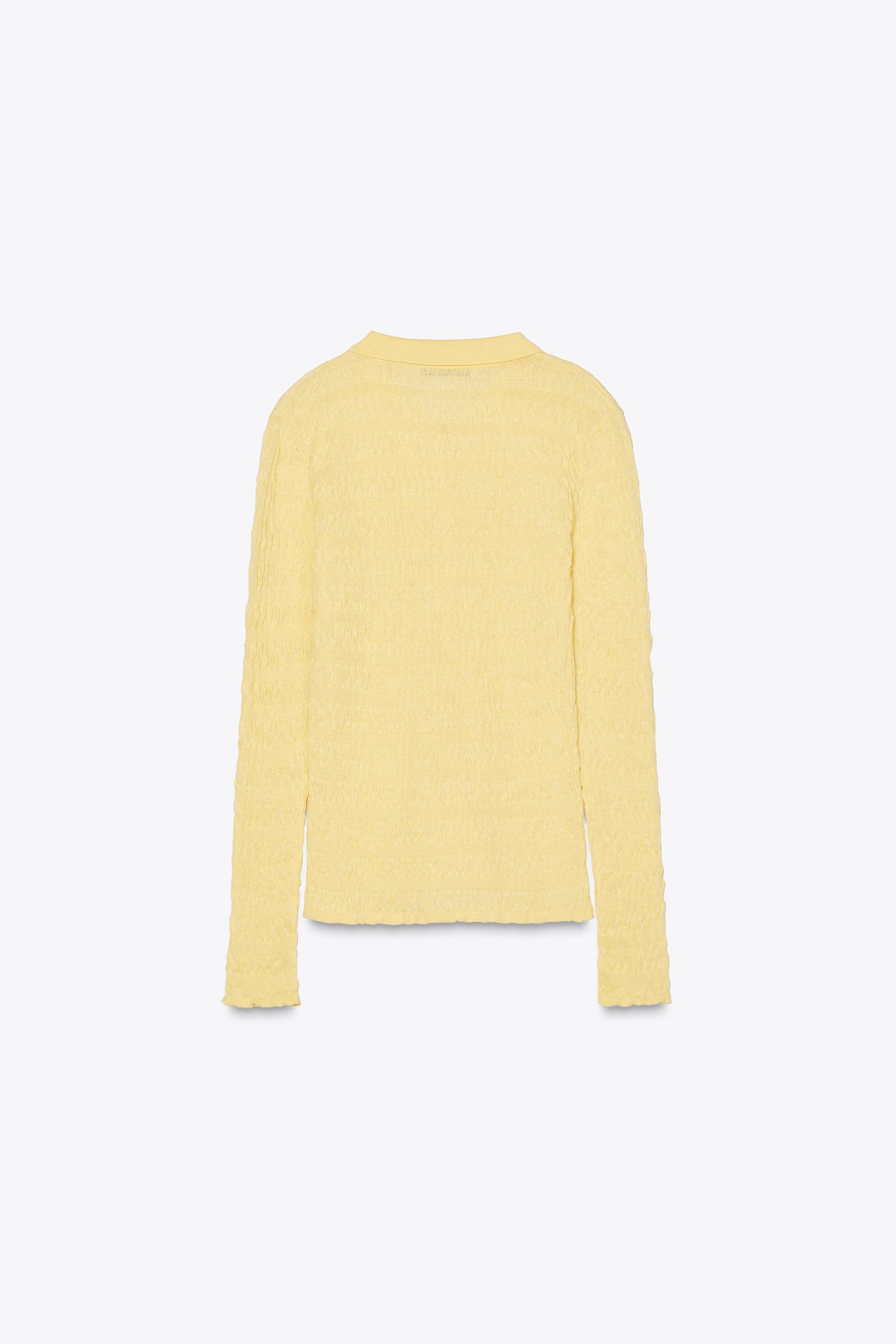 OEM Custom Yellow Button-Down Ribbed Knit Top – Wholesale, Bulk Manufacturing & Custom Design