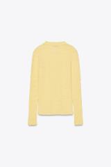 OEM Custom Yellow Button-Down Ribbed Knit Top – Wholesale, Bulk Manufacturing & Custom Design