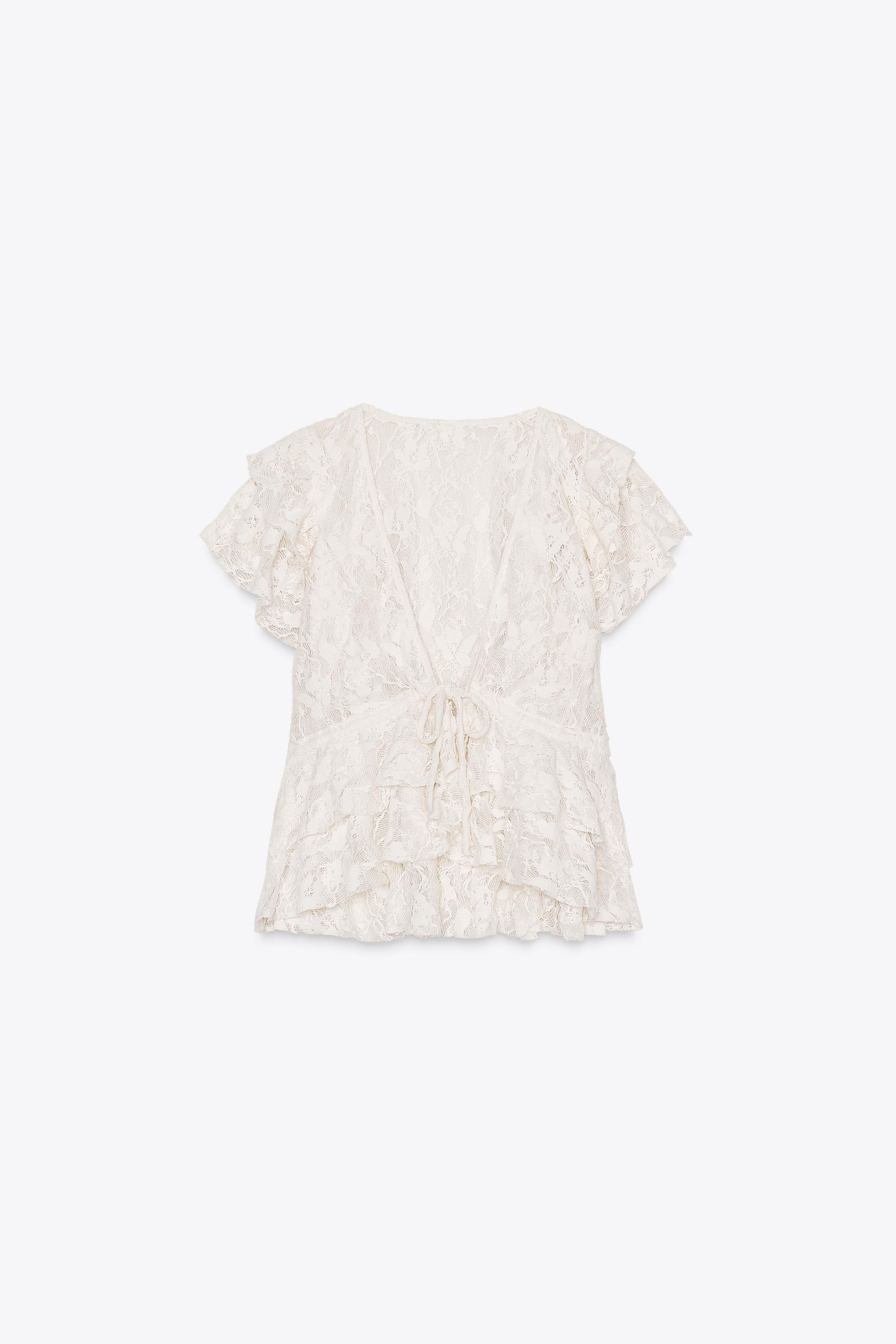 OEM Customizable Ruffled Lace Tie-Front Top – Wholesale, Bulk Manufacturing & Custom Design
