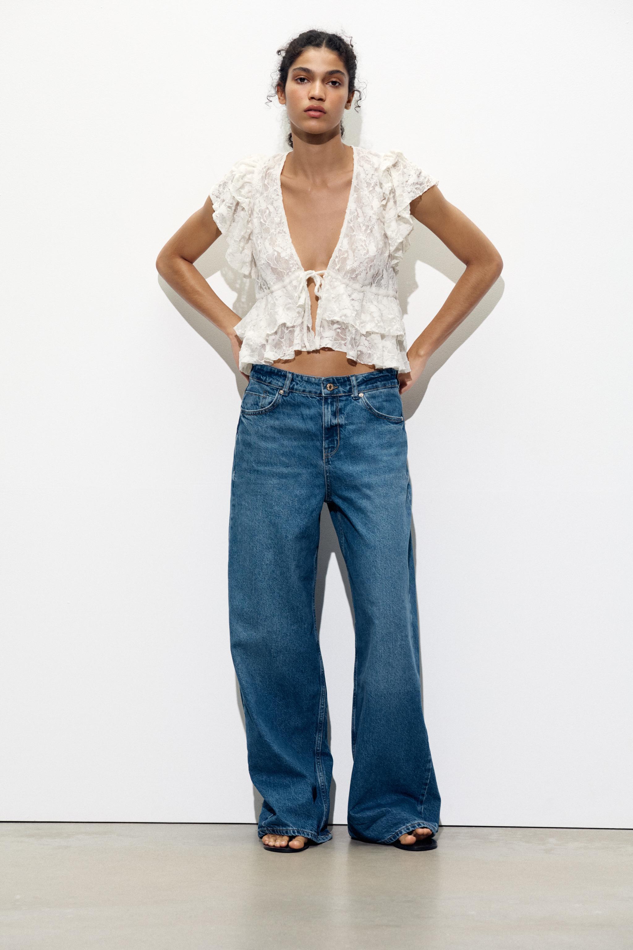 OEM Customizable Ruffled Lace Tie-Front Top – Wholesale, Bulk Manufacturing & Custom Design