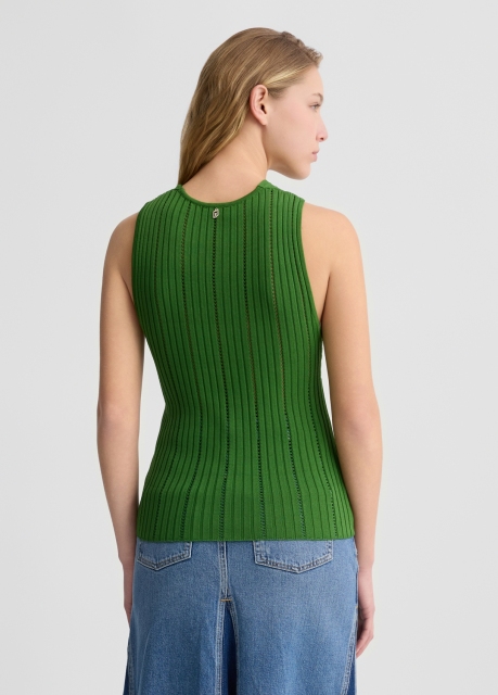 ODM Women’s Ribbed Knit Cross Halter Top – Elegant Sleeveless Fashion in Vibrant ODM Women’s Ribbed Knit Cross Halter Top – Elegant Sleeveless Fashion in Vibrant Green for Wholesale & Custom Manufacturing