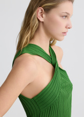 ODM Women’s Ribbed Knit Cross Halter Top – Elegant Sleeveless Fashion in Vibrant ODM Women’s Ribbed Knit Cross Halter Top – Elegant Sleeveless Fashion in Vibrant Green for Wholesale & Custom Manufacturing