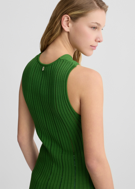 ODM Women’s Ribbed Knit Cross Halter Top – Elegant Sleeveless Fashion in Vibrant ODM Women’s Ribbed Knit Cross Halter Top – Elegant Sleeveless Fashion in Vibrant Green for Wholesale & Custom Manufacturing