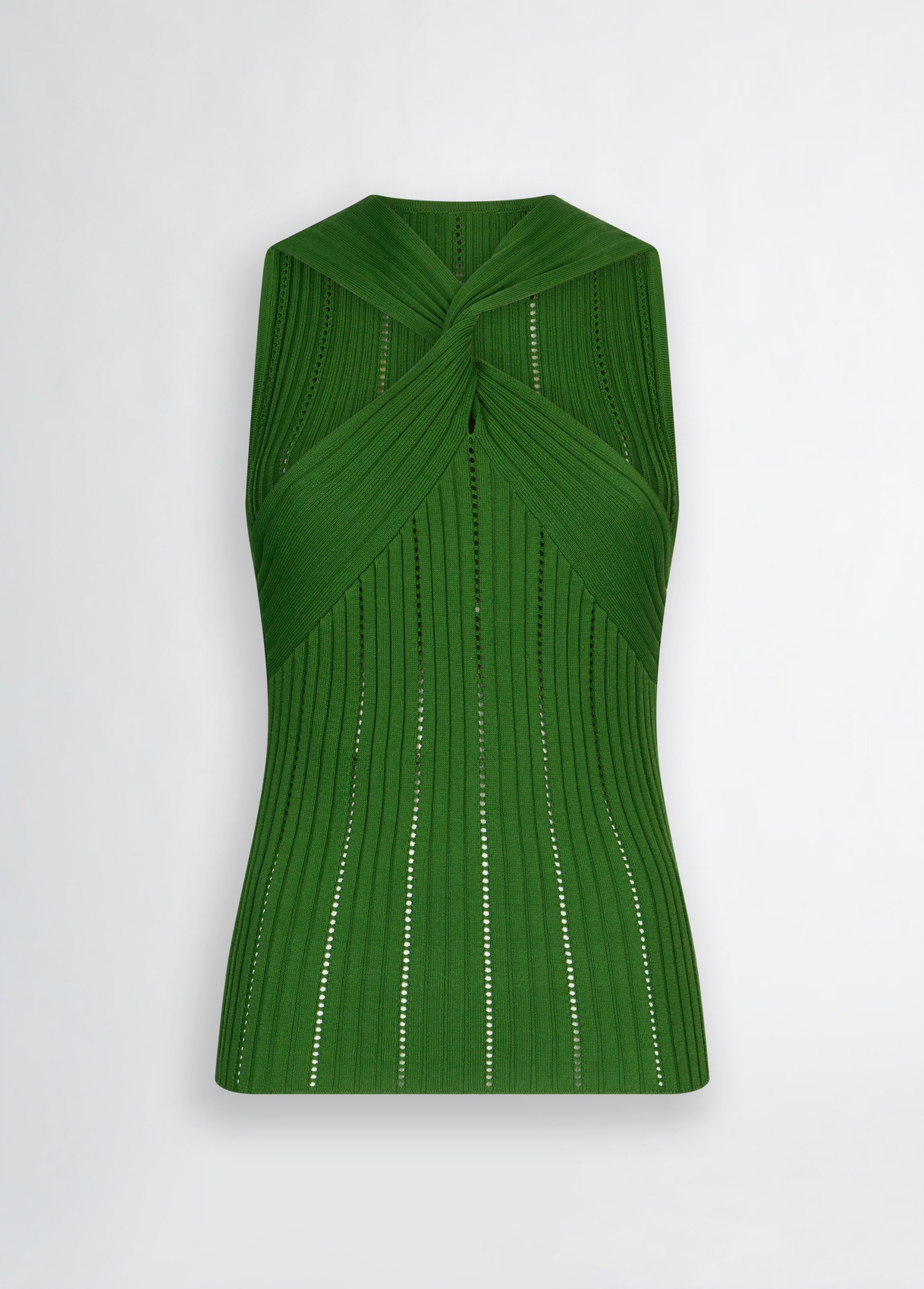 ODM Women’s Ribbed Knit Cross Halter Top – Elegant Sleeveless Fashion in Vibrant ODM Women’s Ribbed Knit Cross Halter Top – Elegant Sleeveless Fashion in Vibrant Green for Wholesale & Custom Manufacturing