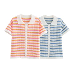 OEM Kids' Colorful Striped Button-Up Shirt – Comfortable Cotton Shirt for Wholesale & Custom Manufacturing
