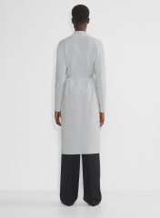 OEM ODM Factory Direct Grey Long Knit Belted Cardigan – Stylish, Comfortable Cardigan for Wholesale & Custom Manufacturing