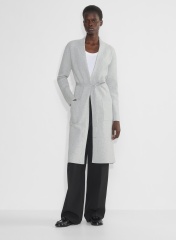 OEM ODM Factory Direct Grey Long Knit Belted Cardigan – Stylish, Comfortable Cardigan for Wholesale & Custom Manufacturing