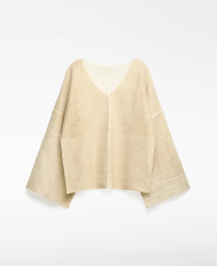Customizable Lightweight Sheer Knit V-Neck Top - Wholesale, Low MOQ, Ideal for Spring/Summer Collections