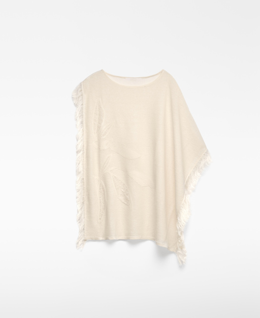 Customizable Fringed Asymmetric Embroidered Poncho Top - Wholesale, Low MOQ, Perfect for Summer Collections