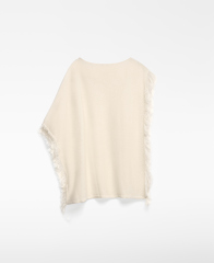 Customizable Fringed Asymmetric Embroidered Poncho Top - Wholesale, Low MOQ, Perfect for Summer Collections
