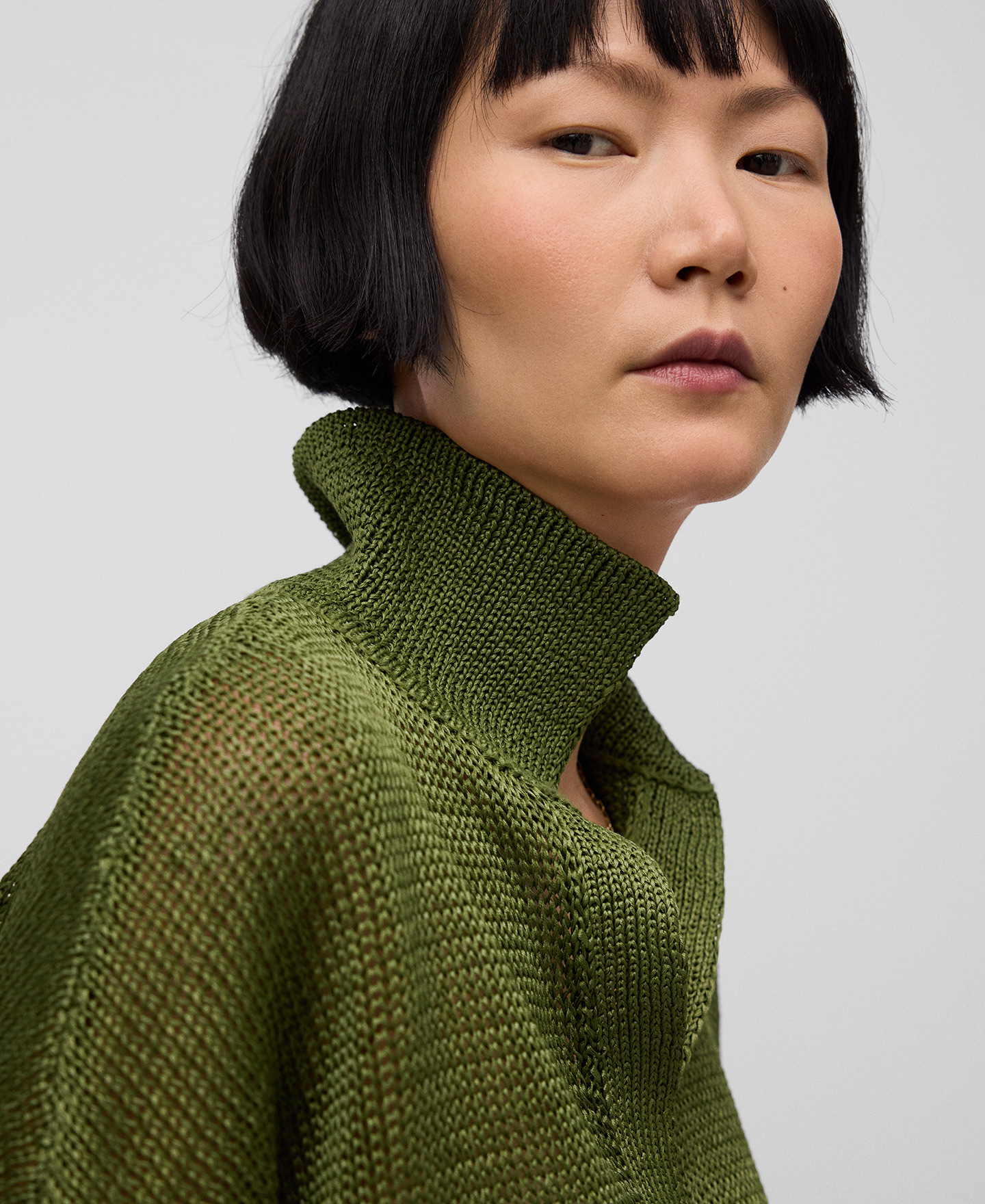 Customizable Textured Knit Collared Pullover Sweater – Olive Green | Wholesale, Low MOQ, Perfect for Transitional Seasons