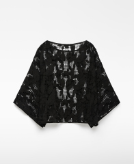 Customizable Textured Knit Collared Pullover Sweater – black | Wholesale, Low MOQ, Ideal for Seasonal Fashion