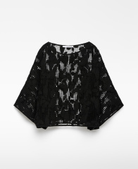 Customizable Textured Knit Collared Pullover Sweater – black | Wholesale, Low MOQ, Ideal for Seasonal Fashion