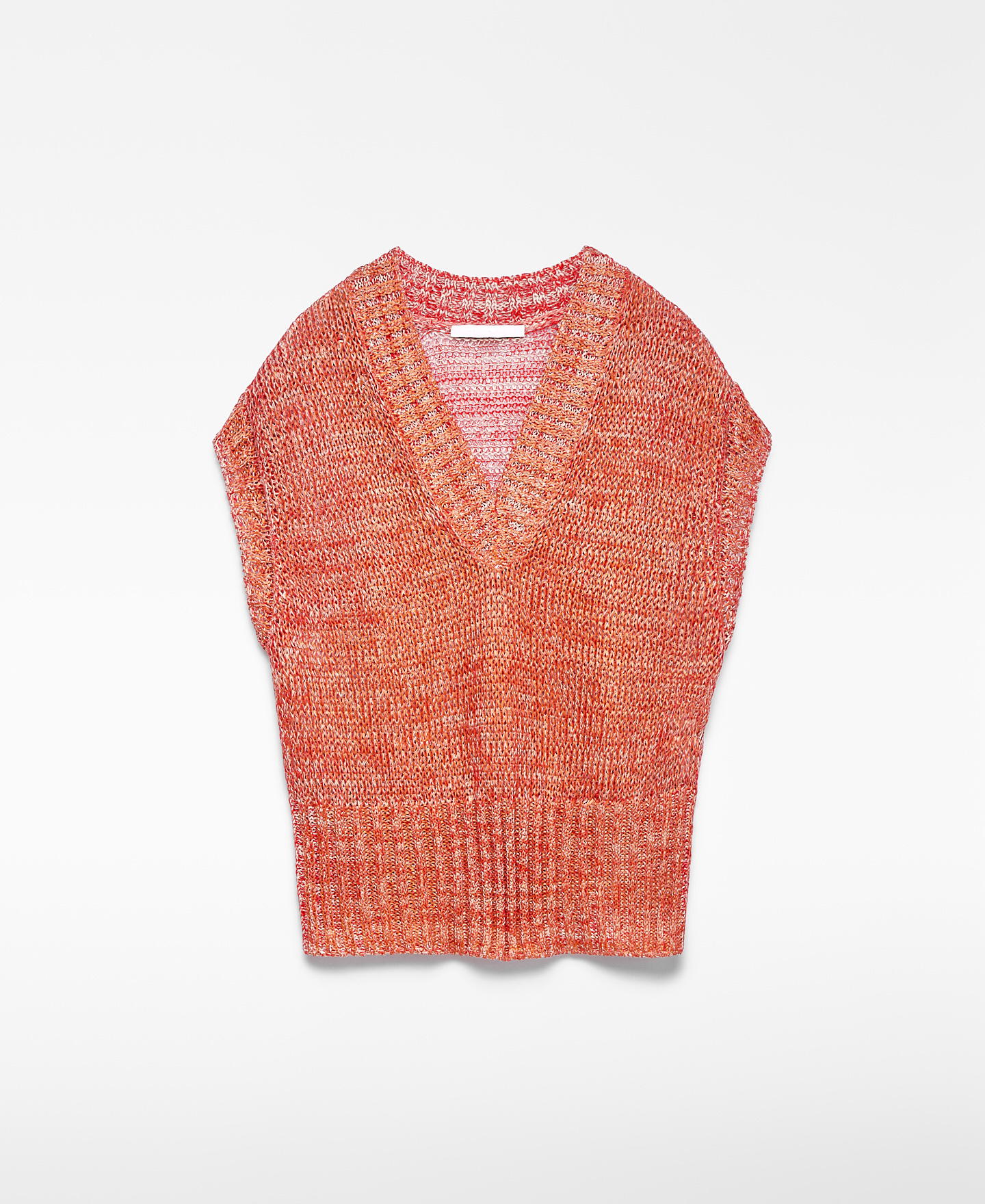 Customizable Coral Knit V-Neck Sleeveless Sweater | Wholesale, Low MOQ, Ideal for Summer Fashion