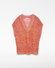 Customizable Coral Knit V-Neck Sleeveless Sweater | Wholesale, Low MOQ, Ideal for Summer Fashion