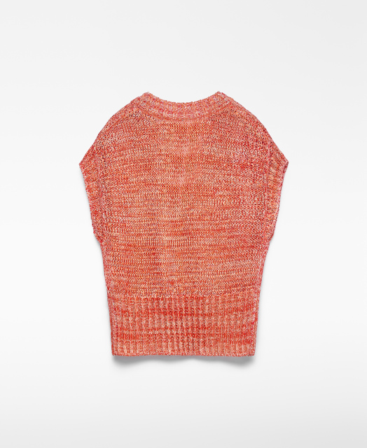 Customizable Coral Knit V-Neck Sleeveless Sweater | Wholesale, Low MOQ, Ideal for Summer Fashion