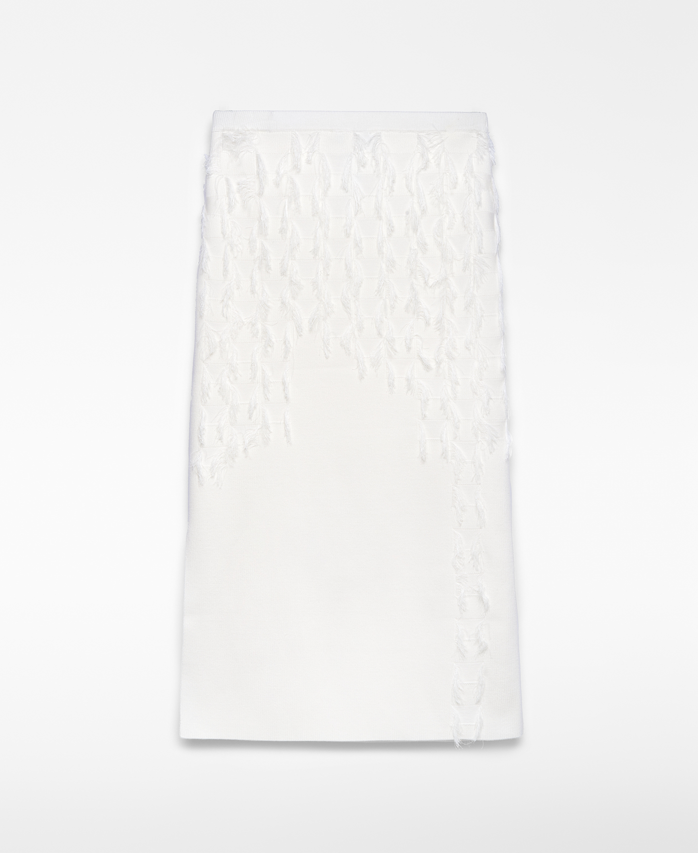 Customizable White Feather-Embellished Midi Skirt & Top Set | Wholesale, Low MOQ, Perfect for Evening Wear