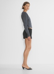 Custom Grey Ribbed Cardigan and Black Mini Skirt Set | Wholesale & Bulk Orders | OEM/ODM Services | Manufacturer by Jubaodi