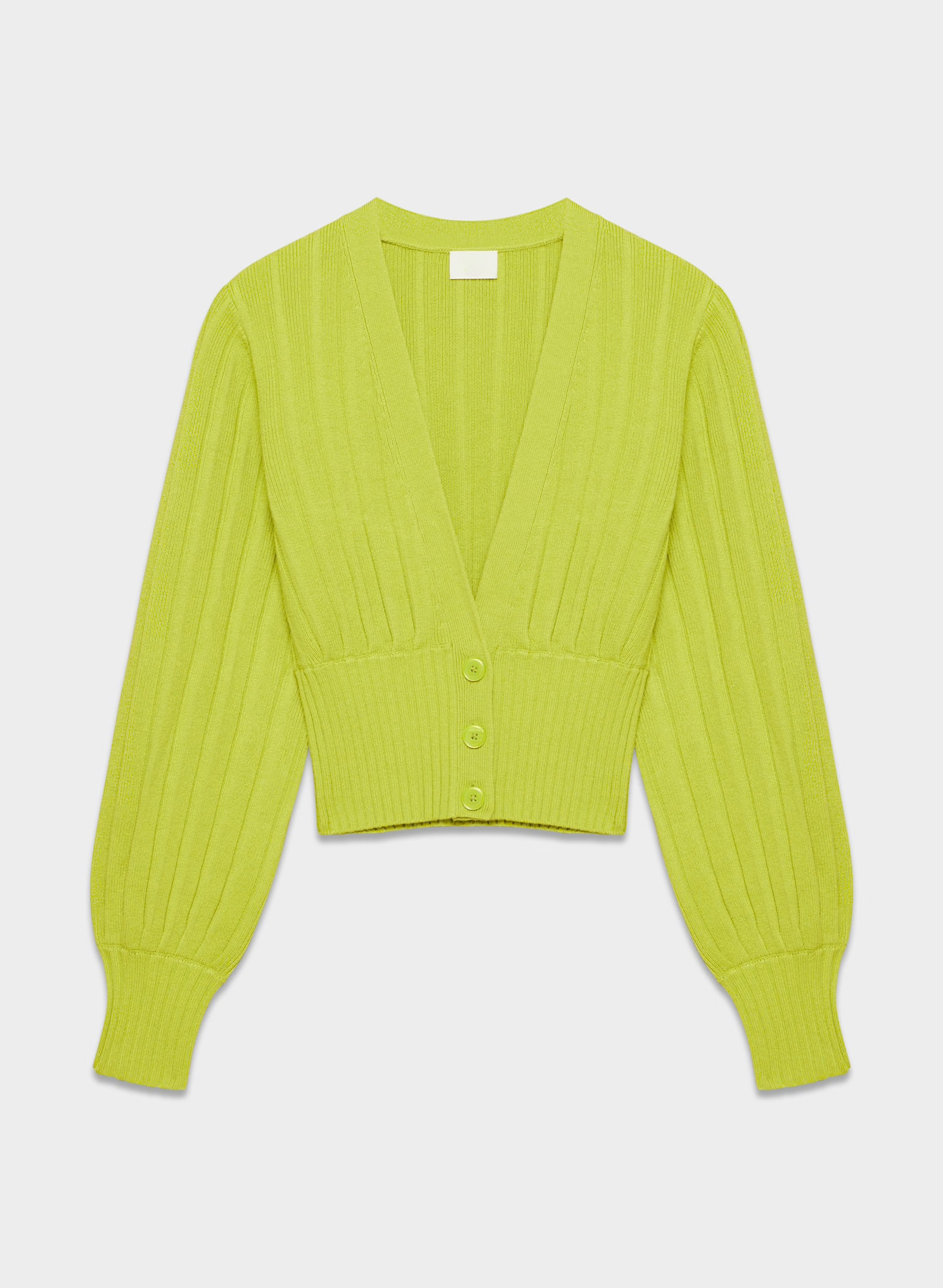 Custom Lime Green Ribbed Knit Cardigan | Wholesale, Bulk Orders, OEM/ODM Services | Manufacturer by Jubaodi