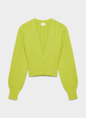 Custom Lime Green Ribbed Knit Cardigan | Wholesale, Bulk Orders, OEM/ODM Services | Manufacturer by Jubaodi