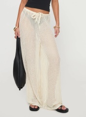 Jubaodi Custom Women’s Open-Knit Wide-Legged Palazzo Pants - Wholesale & OEM/ODM Manufacturing